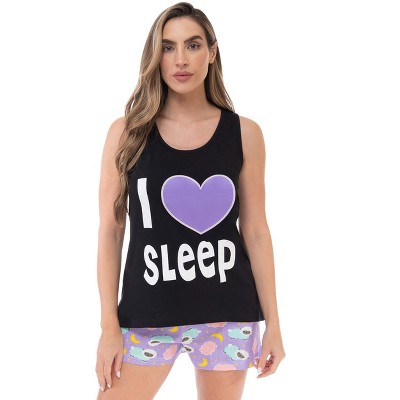 Just Love Womens Tank & Short Cute Pajama Set - Ribbed PJ Sets Sleepwear Loungewear