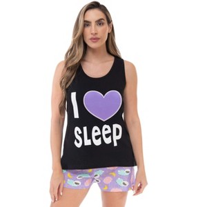 Just Love Womens Tank & Short Cute Pajama Set - Ribbed PJ Sets Sleepwear Loungewear - 1 of 3