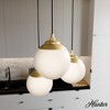 3-Light Hepburn Cased White Glass Round Pendant Cluster Ceiling Light - Hunter Fan - image 3 of 4