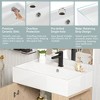 Okak 21.6" Bathroom Vanity with Single Ceramic Sink, Freestanding/Floating Bathroom Cabinet Storage with 2 Spacious Open Shelf for Bathroom - 3 of 4