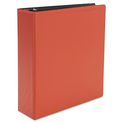 UNIVERSAL Economy Non-View Round Ring Binder 3" Capacity Red 30409