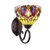 Chloe Lighting Serenity Victorian Tiffany-Style Dark Bronze 1 Light Wall Sconce 8" Wide - 3 of 4