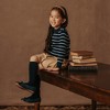 Hope & Henry Girls' Organic Long Sleeve Mock Neck Sweater with Gold Buttons, Kids - 4 of 4