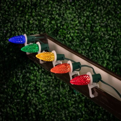 25-Foot Multicolor LED C9 Faceted Christmas String Lights