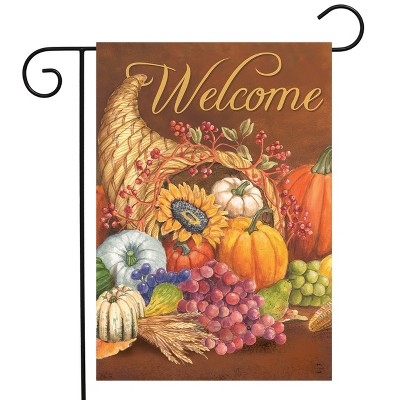 Briarwood Lane Fall Garden Flag 18x12.5 For Outdoor Cornucopia Welcome Garden Flag Flag For Fall Garden Flag Flags For Outside