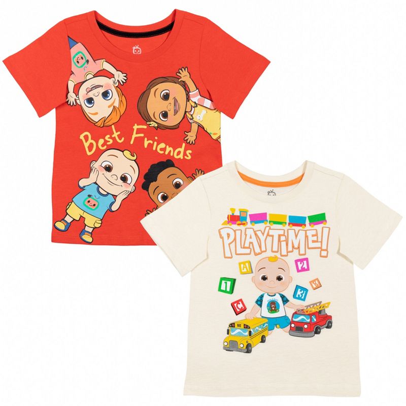 CoComelon Cody Nina Nico 2 Pack T-Shirts Toddler, 1 of 8