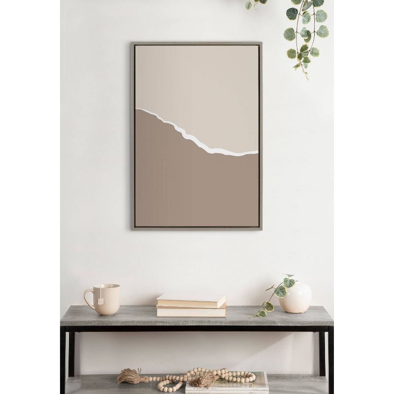 23&#34; x 33&#34; Sylvie Muted Abstract Landscape Framed Canvas by Creative Bunch Gray - Kate &#38; Laurel All Things Decor, 6 of 8