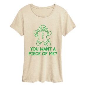 Women's - Instant Message - Piece of Me Gingerbread Green Short