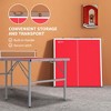 Sevobal Game Table Mini Ping Pong Table Set Foldable with Paddles Balls Net for Living Room and Outdoor Spaces, Red, 70.8"*35.5"*30" - 4 of 4