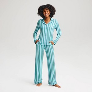 Women's Cloud Knit Modal Long Sleeve Notch Collar Top and Pants