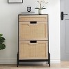 coucheta Shoe Cabinet with 4 Flip Drawers, Modern Wooden Free Standing Shoe Rack, Shoe Storage Organizer, Suitable for Entryway - 3 of 4