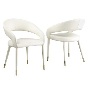 Best Master Furniture,Jacques Faux Leather Dining Chairs (Set of 2) - 1 of 3