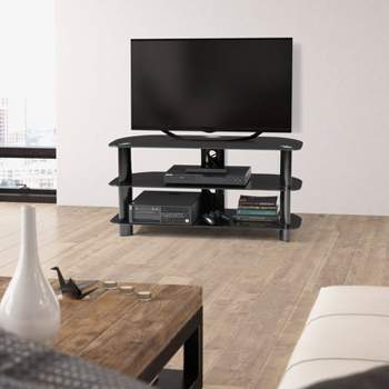Corner TV Stand for TVs up to 43" Black - CorLiving