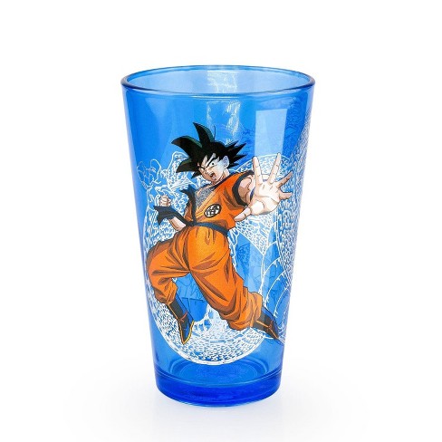 Just Funky Dragon Ball 16 Oz Pint Glass Goku And Shenron Collectable Blue Drinking Cup Target