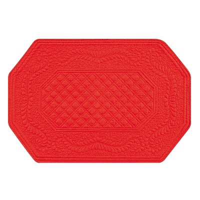 C&F Home Red Octagonal Single July 4th Placemat Set of 4