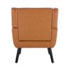 CENGHU Leather Material Ergonomics Accent Chair, Modern Upholstered Living Room Chair With Black Legs, for Indoor Home - 4 of 4