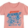 Girls' - Marvel - Avengers Assemble Group Fitted Short Sleeve Graphic T-Shirt - 2 of 4