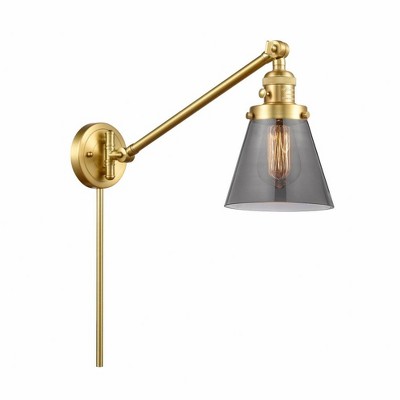 Cone - 1 Light Swing Arm Wall Sconce In Industrial Style-25 Inches Tall and 8 Inches Wide