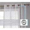 HLC.ME Audrey Embroidered Sheer Voile Light Filtering Grommet Curtain Panels - Set of 2 - 2 of 4