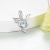 Sterling Silver Dragon Charm with Moonstone - Mythical Bead for Bracelets & Necklaces - 3 of 4