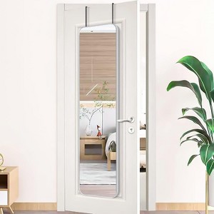KTMBDW 47x14 Mirror Rectangle Full Body Length Door Hanging Wall Mounted Metal Frame Dressing Make-up Mirrors for Entryway Bedroom Bathroom - 1 of 4