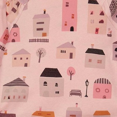 pink and coral houses