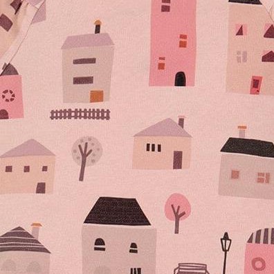 pink and coral houses