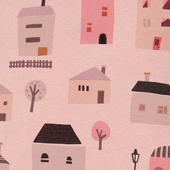 pink and coral houses