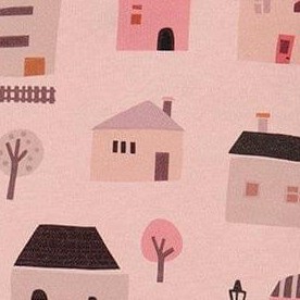 pink and coral houses