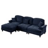 L-Shaped Sectional Sofa with Flared Arms, Skirt & Ottoman - 4 of 4