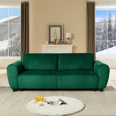 Aukfa 93" Corduroy Sleeper Sofa with Storage,Convertible 3-Seater Sofa Bed for Living Room & Bedroom