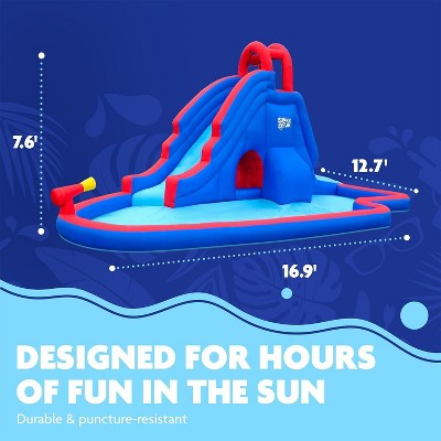 Sunny & Fun Slide ‘N Spray Inflatable Water Slide Park with Climbing ...