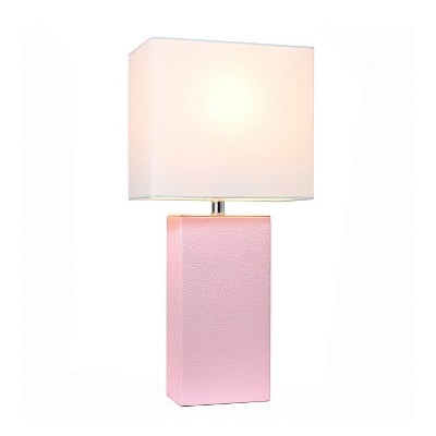 21" Monaco Avenue Modern Leather Table Lamp - Elegant Designs
