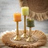 Sullivans Gilded Classic Pillar Candle Holders Set of 3, 10.5"H, 8.5"H & 6.5"H Gold - 3 of 4
