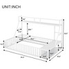 ALEXOUN Floor Bed with Storage Shelves, Heavy Duty Metal Montessori Floor Bed with Full-Length Guardrails,for Kids,Girls, Boys - 3 of 4