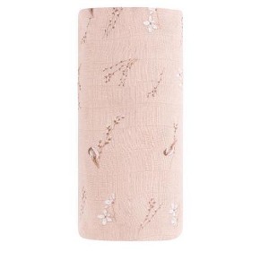 Ely's & Co.  Jersey Cotton - Vintage Birds Collection - Bamboo Muslin Swaddle - 1 of 4