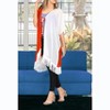 LA LEELA Women's Summer Vacation Beachwear Mini Bathing Suit Open Front Boyfriend Holiday Swimwear Coverups Duster Cardigan - 4 of 4
