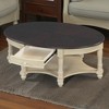Mshliw Vintage Oval Coffee Table with Drawer and Storage Shelf, Dining Table, Sofa Table, 45" Accent Table for Living Room - 3 of 4