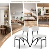 Grey Dining Room Chairs Set of 4, Boucle Fabric Stools with Metal Legs, Backrest and Upholstered Seat Cushion - 4 of 4