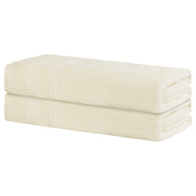 Unique Bargains Luxury 100% Cotton Quick Dry Highly Absorbent Bath Towel 2 Packs