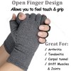 HTUTWOO Compression Arthritis Gloves for Men Women, Health Care Gloves with Anti-Slip Adhesive Dots, Fingerless Design for Hand Pain Relief - 3 of 4