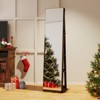Tangkula 360 degree Swivel Jewelry Cabinet w/Full Length Mirror Back Shelves Lights for Bedroom - 2 of 4