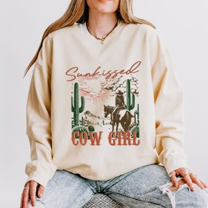 Simply Sage Market Sunkissed Cowgirl Lightweight Garment Dyed Sweatshirt - 1 of 4