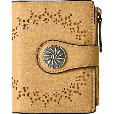 FATMOON Women's Wallets,Small Wallet for Women Bifold RFID Blocking Card Holder Leather Wallets with Zipper Coin Pocket