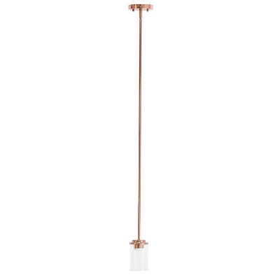 Rose Gold Farmhouse 53" Adjustable Hanging Glass Pendant Light