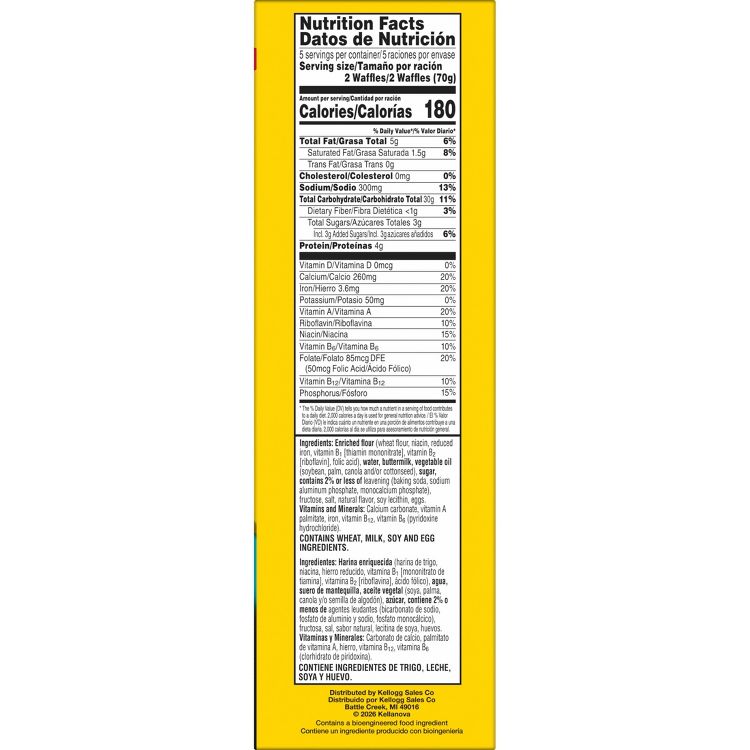 Eggo Frozen Waffles Buttermilk - 12.3oz/10ct, 2 of 9