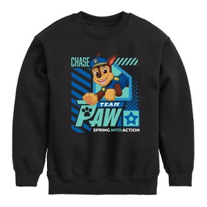 Boys' - Paw Patrol - Team Paw Chase Graphic Long Sleeve Fleece Sweatshirt - 1 of 4