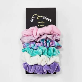 Girls' 6pk Pastel Printed Hair Twisters - art class™