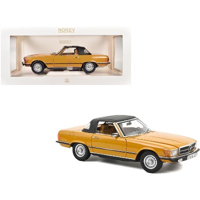 1975 Mercedes-Benz 450 SL Convertible Cayenne Orange with Black Top 1/18 Diecast Model Car by Norev