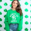 Simply Sage Market Women's Graphic Sweatshirt Kiss Me I'm Irish Lips - 2 of 4